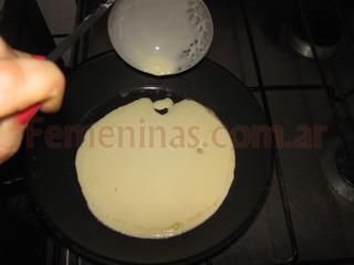  cocinar de un lado y luego dar vuelta el panqueque